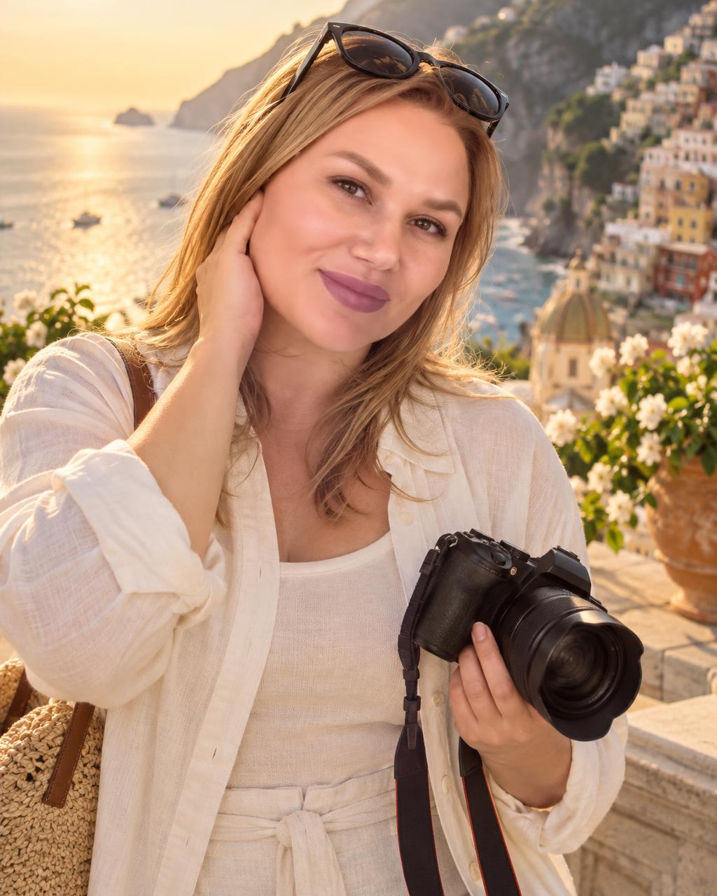 Гузель Субботина с фотоаппаратом